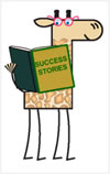 Giraffe reading success stories